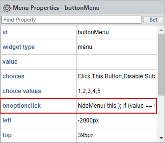 Onoptionclick Event