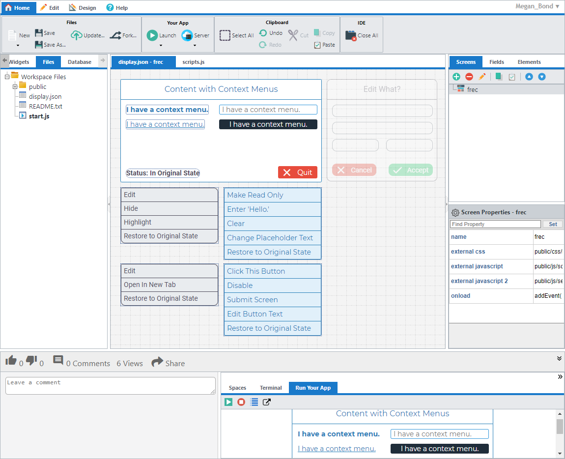 Screen Setup