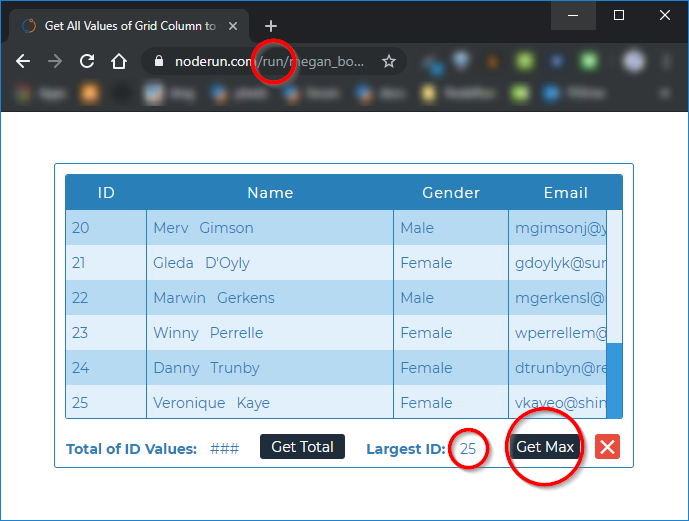 App Running in New Tab